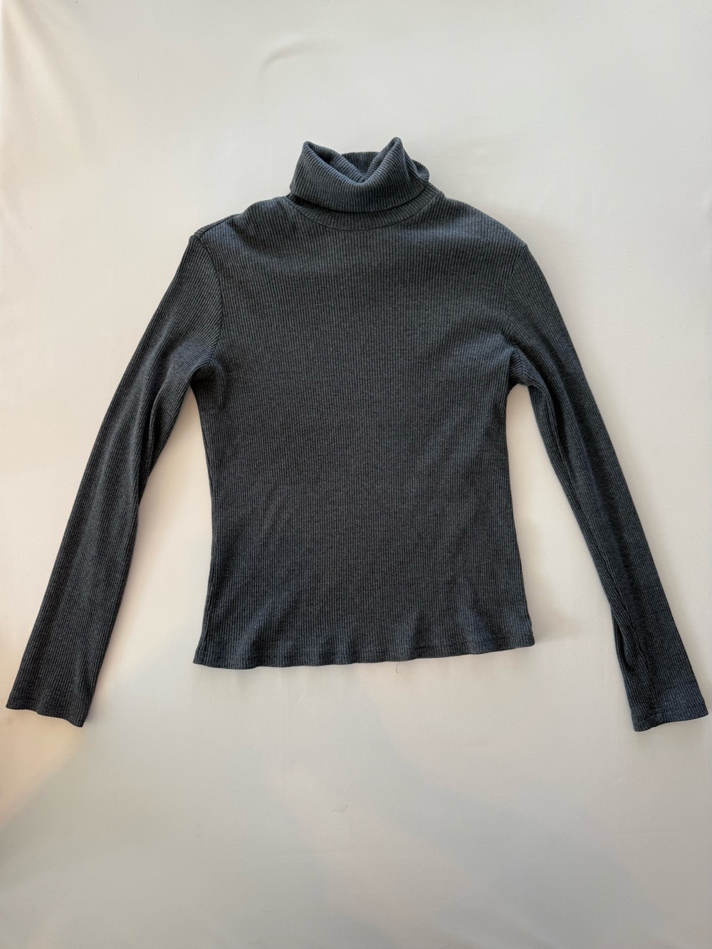Express Charcoal Ribbed Turtleneck Sweater